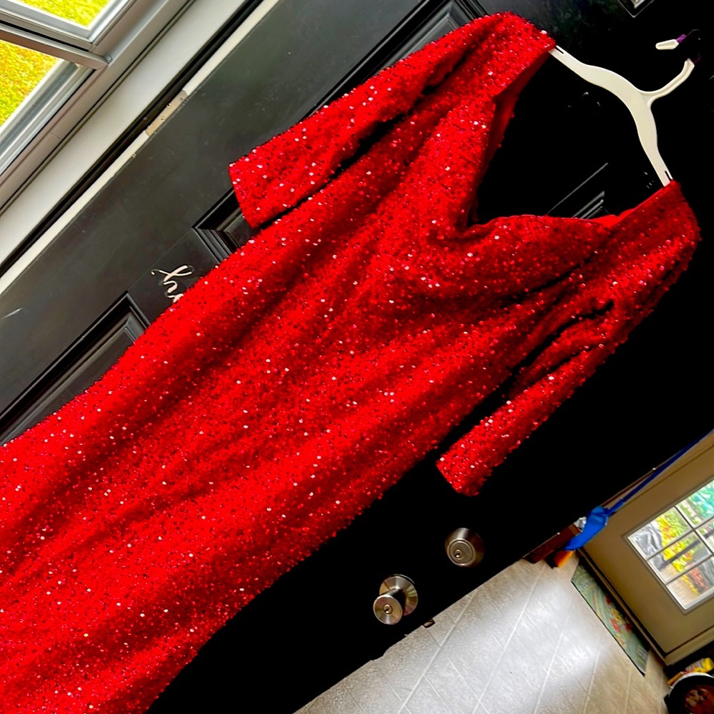Red Sequin mermaid gown